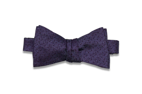Purple Grained Silk Bow Tie (Self-Tie)