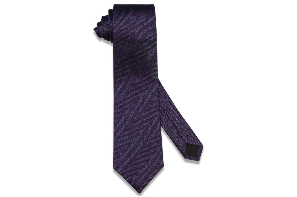 Purple Grained Silk Tie