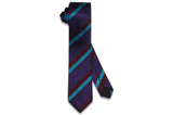 Purple Overlap Stripes Silk Skinny Tie
