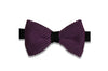 Purple Scales Knitted Bow Tie (pre-tied)