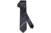 Purple Triple Stripes Silk Skinny Tie