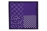 Purple White Patterns Silk Pocket Square