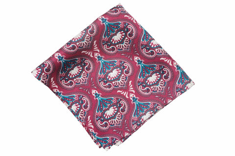 Raspberry Style Silk Pocket Square