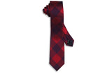 Red Blocks Skinny Tie