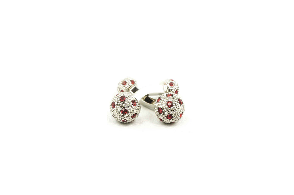 Red Crystals Cufflinks