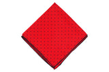 Red Dotted Silk Pocket Square