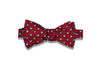 Red Double Squares Silk Bow Tie (self-tie)
