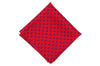 Red Fade Circles Wool Pocket Square