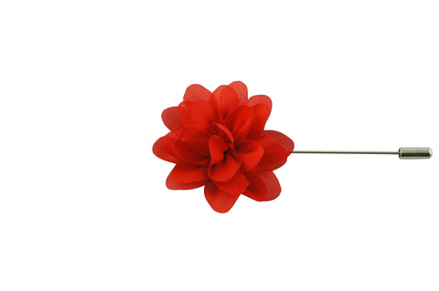 Red Petal Lapel Flower