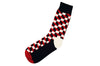 Red White Blocks Men's Socks