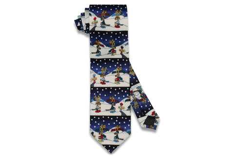 Reindeer Ski Tie