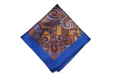 Richmond Blue Silk Pocket Square