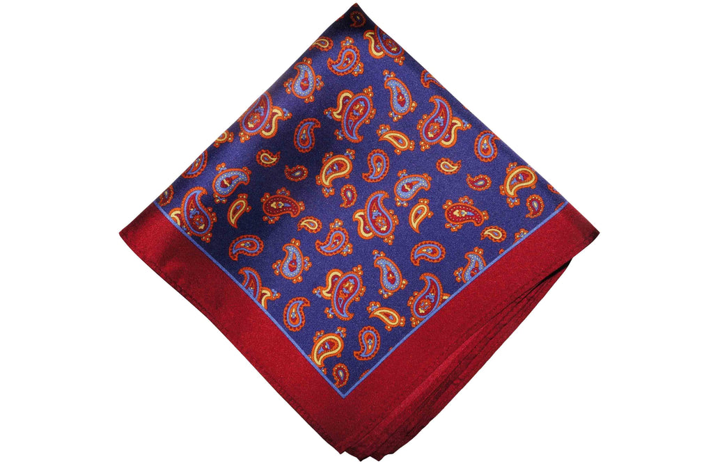 Richmond Maroon Silk Pocket Square