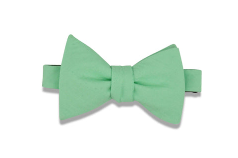 Seafoam Green Cotton Bow Tie (self-tie)