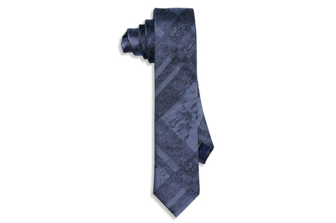 Shadow Blue Silk Skinny Tie
