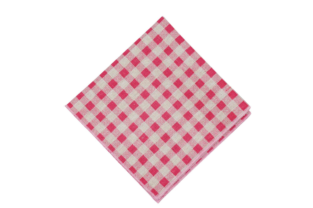 Shortcake Gingham Cotton Pocket Square