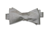 Silver Texture Bow Tie (Self-Tie)