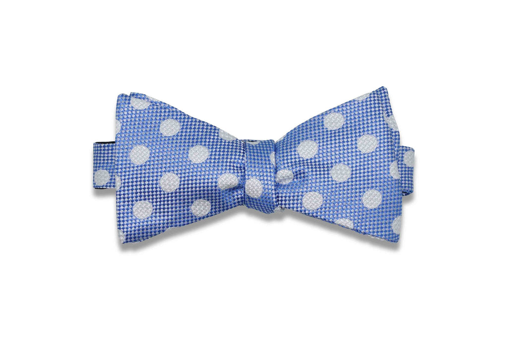 Sky Brick Dots Silk Bow Tie (self-tie)