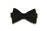 Solid Black Silk Bow Tie (self-tie)