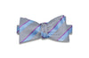 Steel Blue Stripes Silk Bow Tie (Self-Tie)