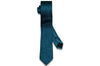 Teal Herringbone Silk Skinny Tie