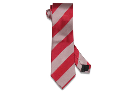 Double Pink Stripes Silk Tie