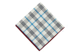 Triple Plaid Cotton Pocket Square