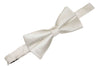White Herringbone Silk Bow Tie (Boys)