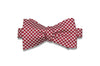 White Red Gingham Silk Bow Tie (self-tie)