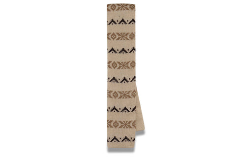 Winter Beige (Knitted Skinny Tie)