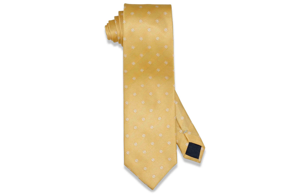 Yellow Blossom Silk Tie