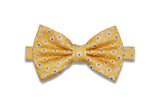 Yellow Double Diamonds Silk Bow Tie (pre-tied)