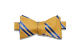 Yellow Stripes Reversible Silk Bow Tie (Self-Tie)