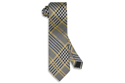 Yellowed Black Silk Tie